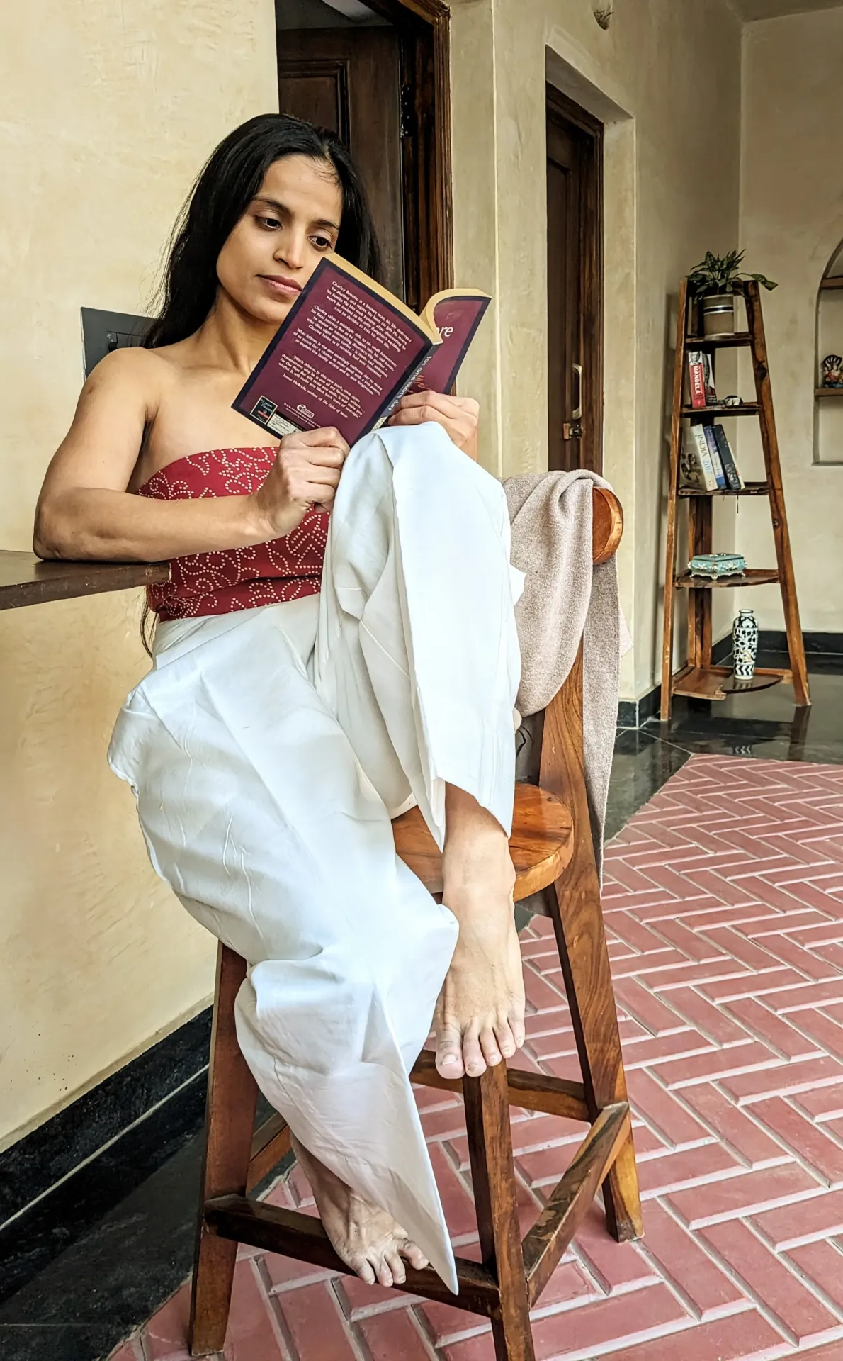 Durga White high waisted Pants (s)