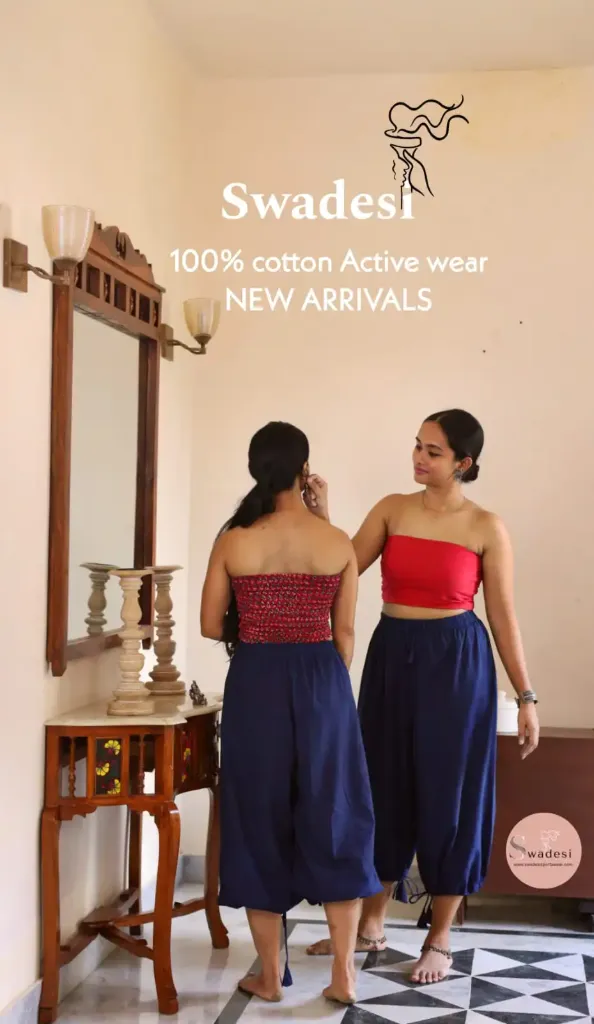 Bhairavi Cotton Indigo Blue Super flowy Active Lowers