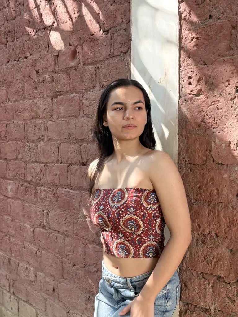 Cotton Tube crop top Red
